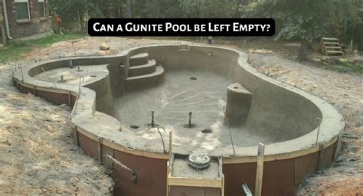 Can a gunite pool be left empty?