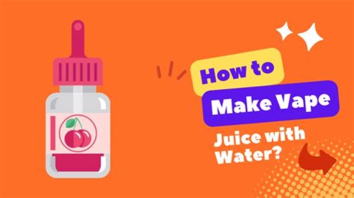 Can you make vape juice with water?