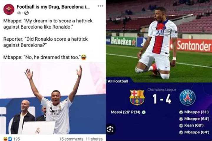 Did Ronaldo score a hattrick against Barcelona?