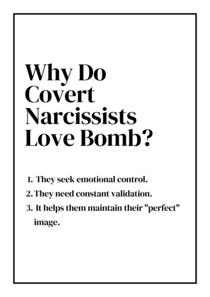 Do covert narcissists love bomb?