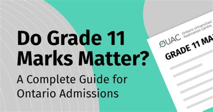 Do grade 11 marks matter for university?