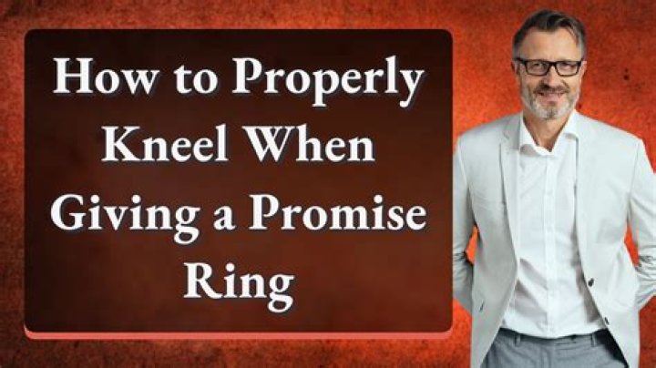 Do you kneel for a promise ring?