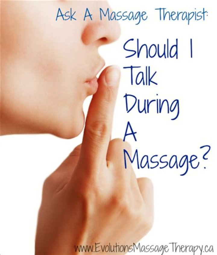 Do you talk during a massage?