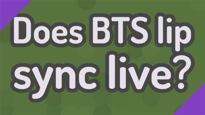 Does BTS lip sync?