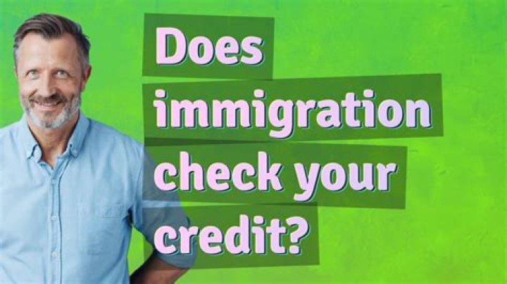 Does immigration check your credit?