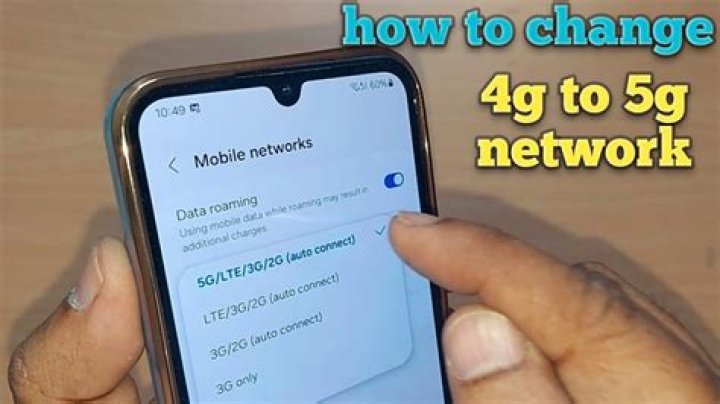 How do I change my Android phone from 4G to 5G?