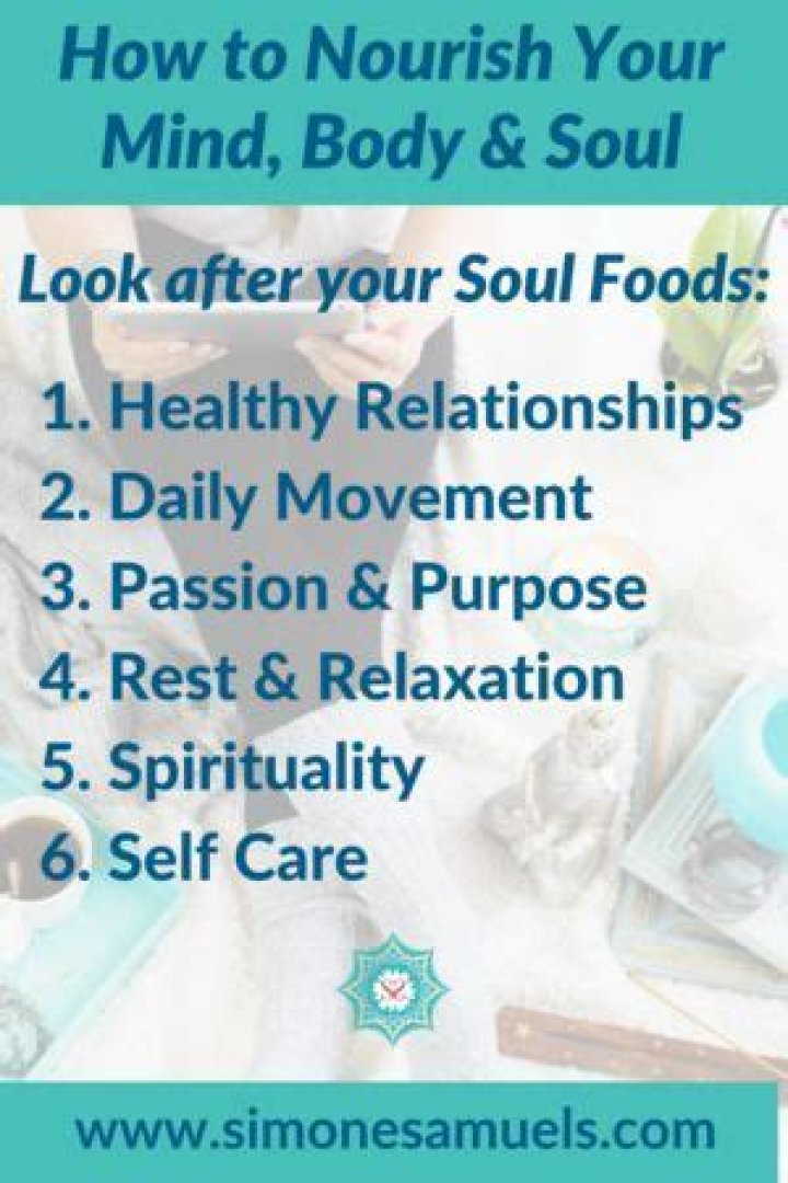 How do I nourish my soul?