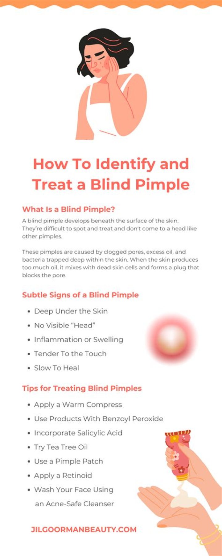 How do you drain a blind pimple?