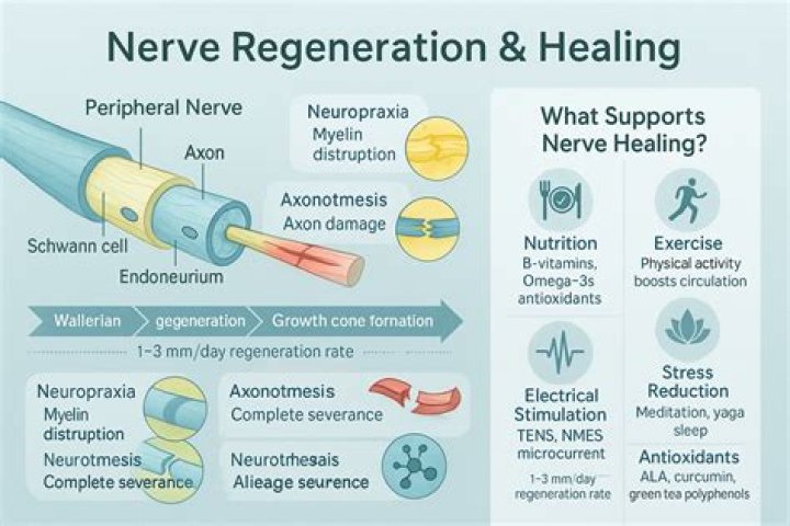 How do you know if nerves are regenerating?