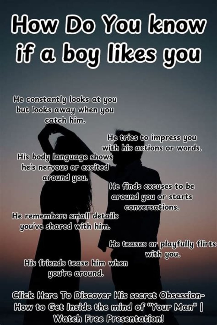 How do you know if your crush likes you without talking?