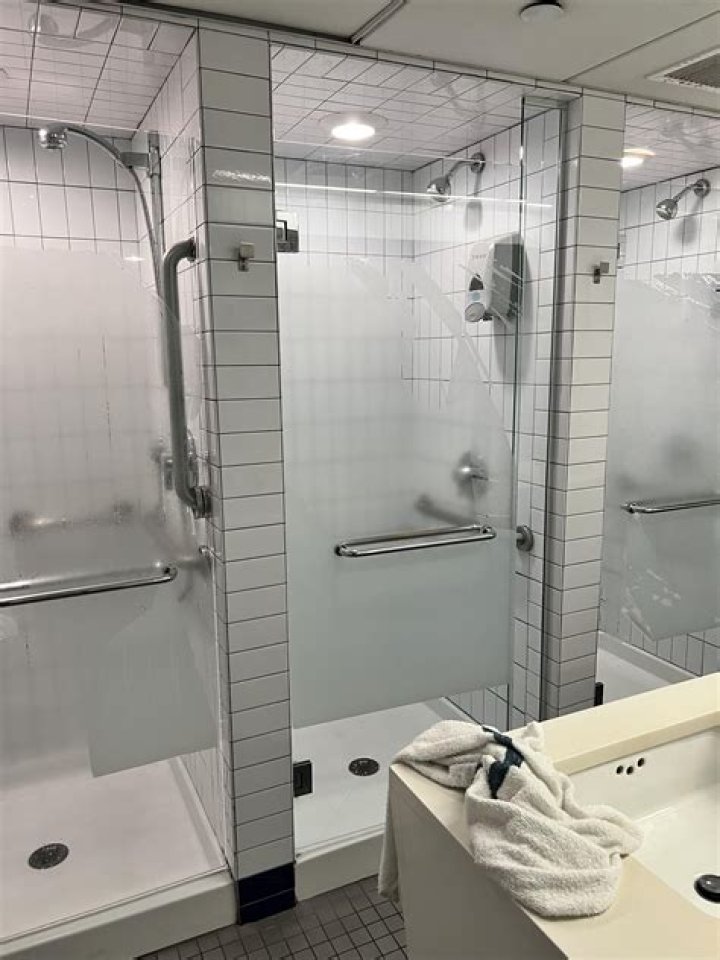 How do you shower in a communal bathroom?