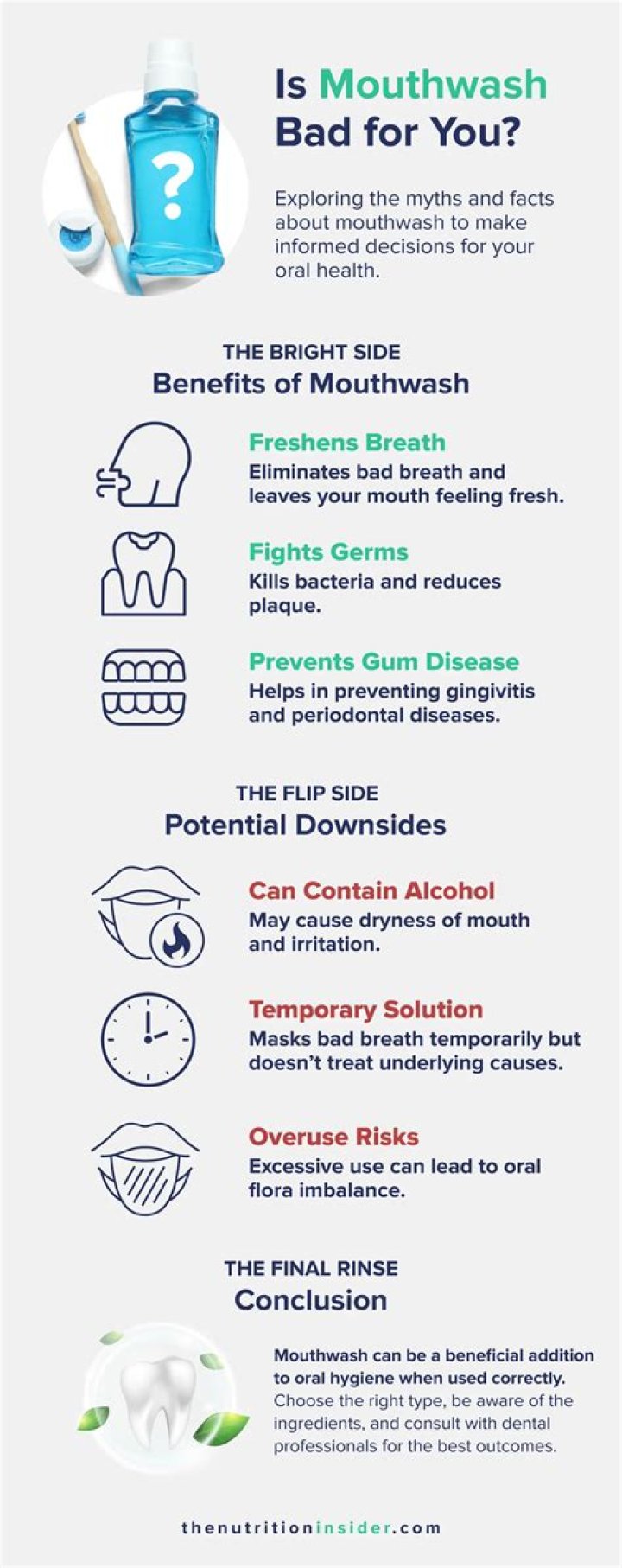 How effective is mouthwash vs brushing?