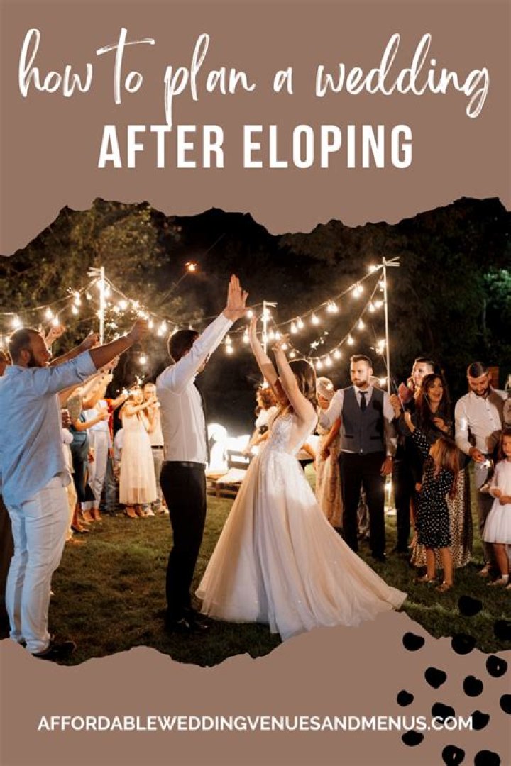 How long after eloping can you have a reception?