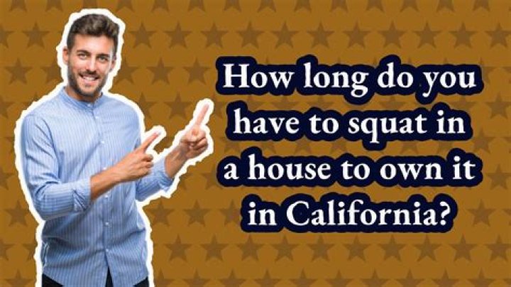 How long do you have to squat in a house to own it?