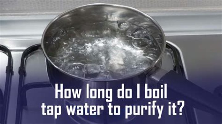 How long should water be boiled to purify it?