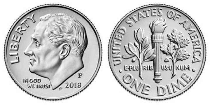 How much is a 2018 P dime worth?