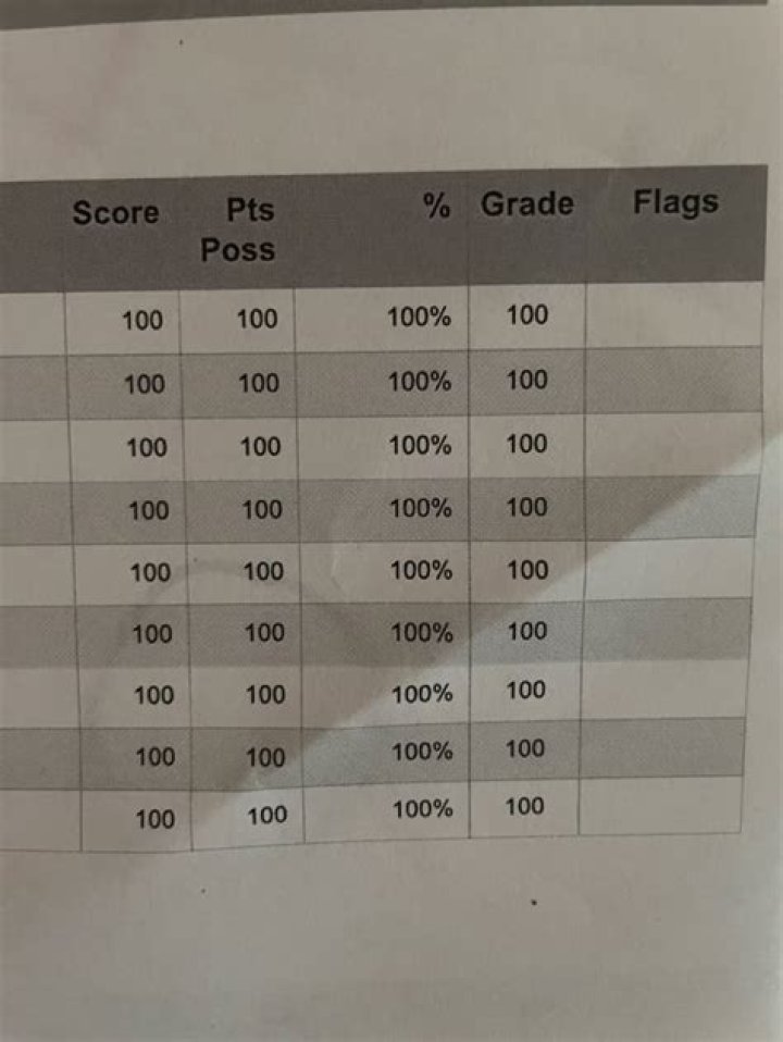 Is 100 a good grade?