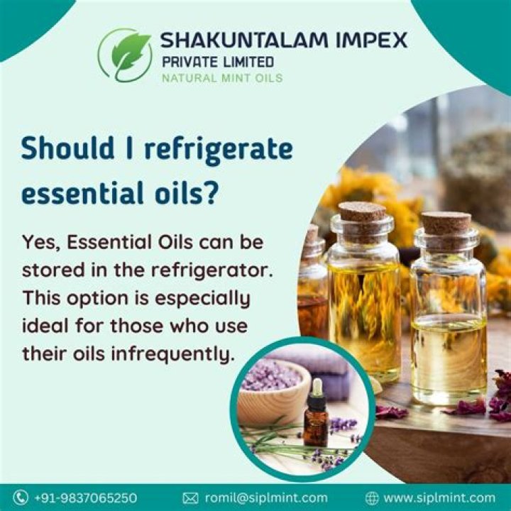 Should you refrigerate essential oils?