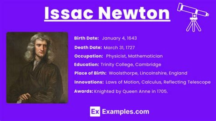 What are 3 things Isaac Newton is known for?