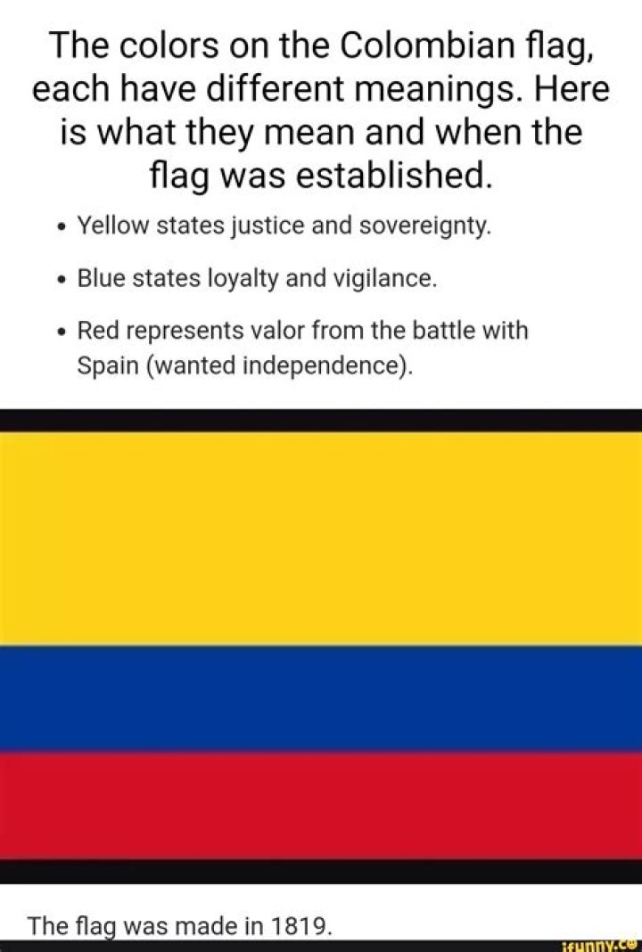 What are Colombian colors?