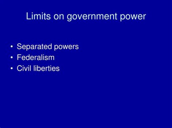 What are the 5 limits on government power?