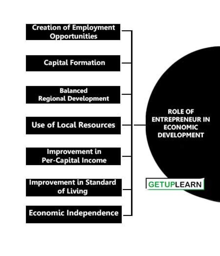 What are the roles of entrepreneur in economic development?