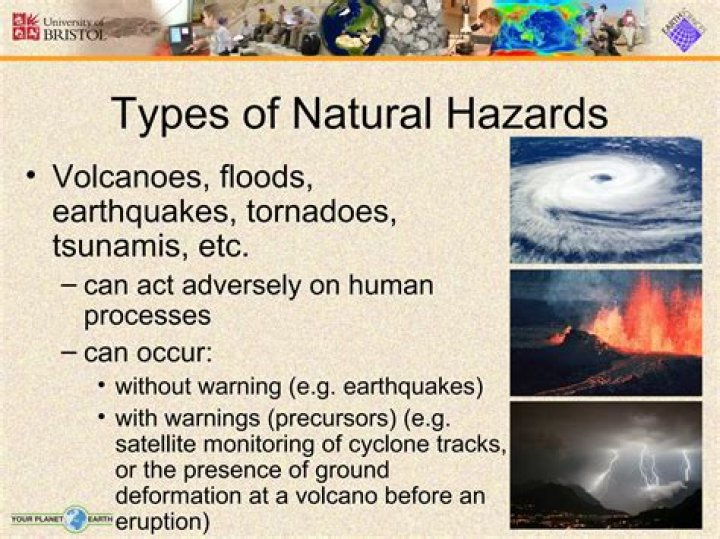 What are the two main types of natural hazards?