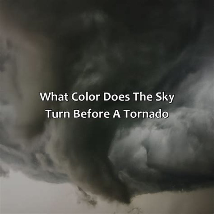 What color is sky before tornado?