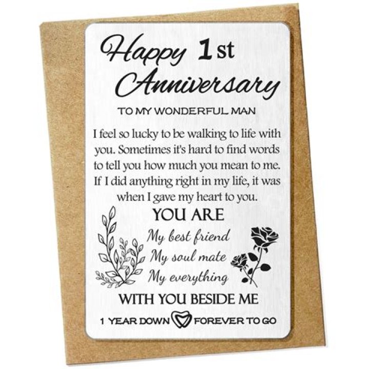 What do you write in a first anniversary card?