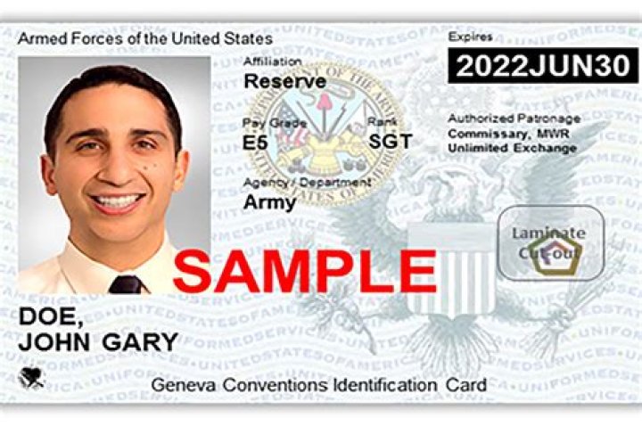 What does a military ID number look like?