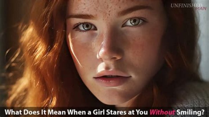 What does it mean when a girl stares at you when you're not looking?