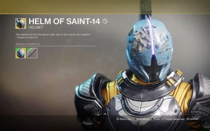 What does the helm of Saint 14 do?