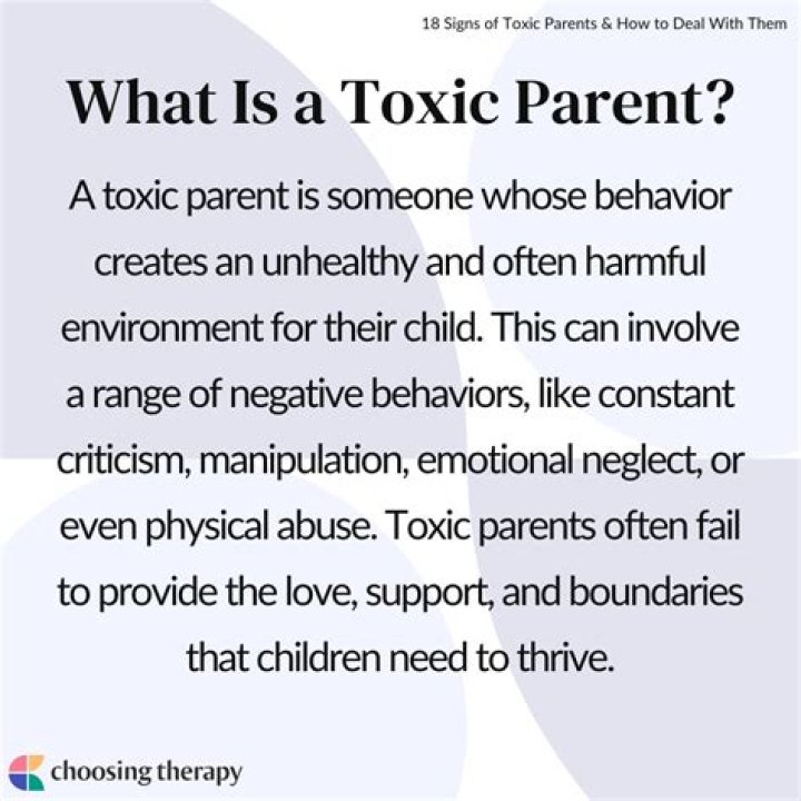 What is a toxic parent like?
