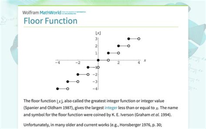 What is floor function example?