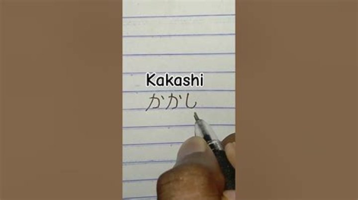 What is Kakashi in Japanese?