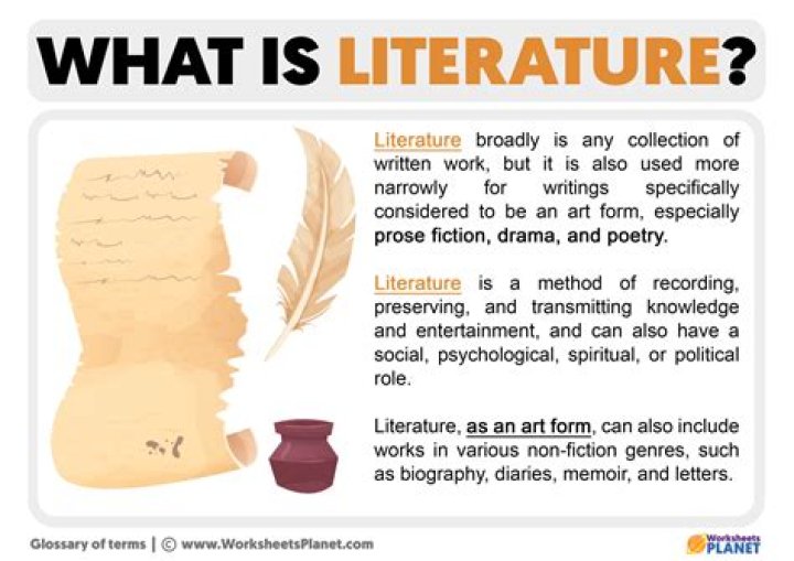 What is the 3 definition of literature?