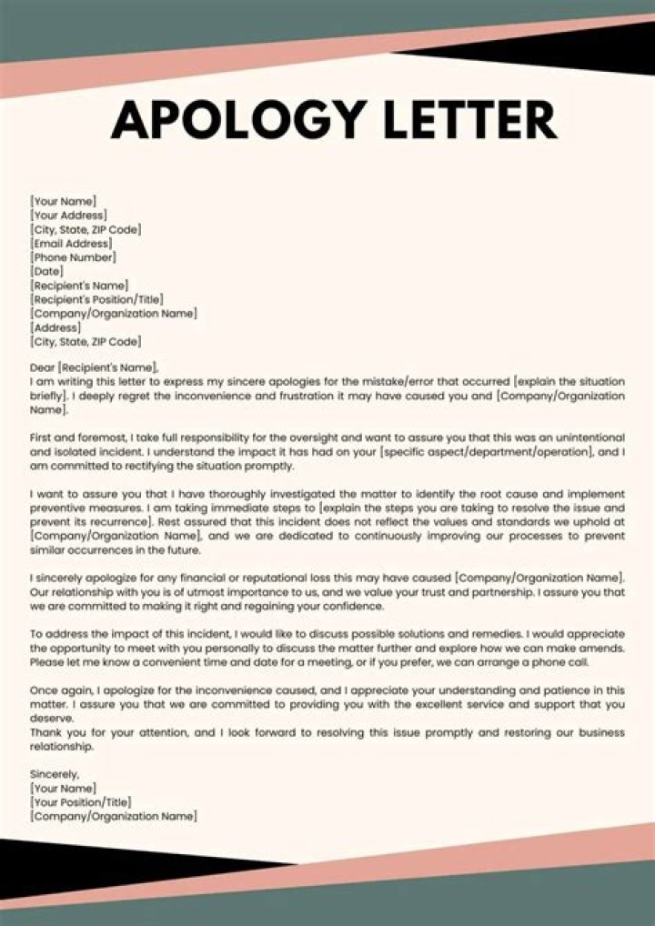 What is the best apology message?