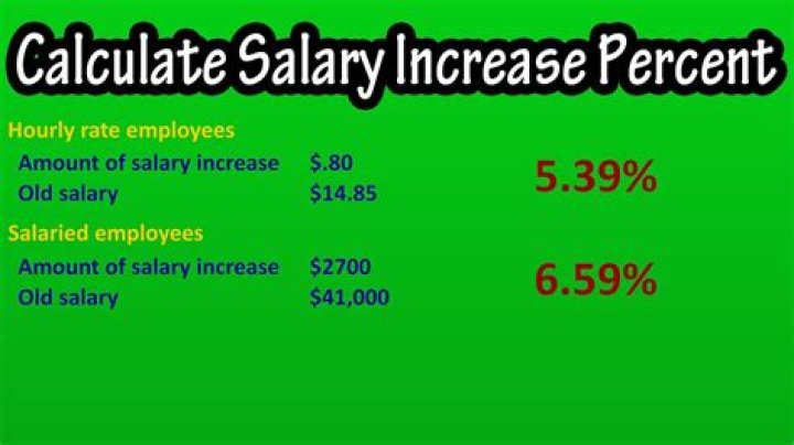 What is the formula for salary increase percentage?