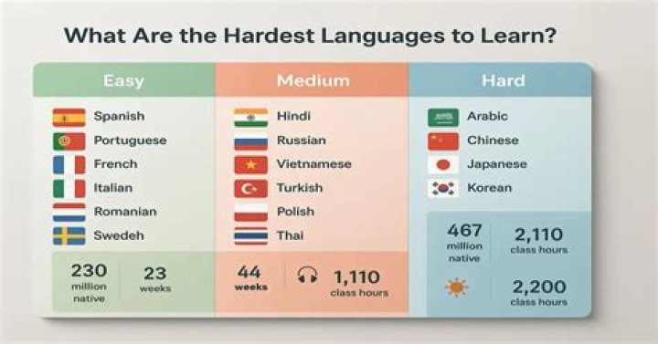 What is the hardest language to learn if you do not speak English?
