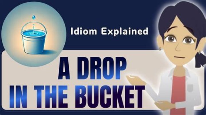 What is the meaning of drop in the bucket?