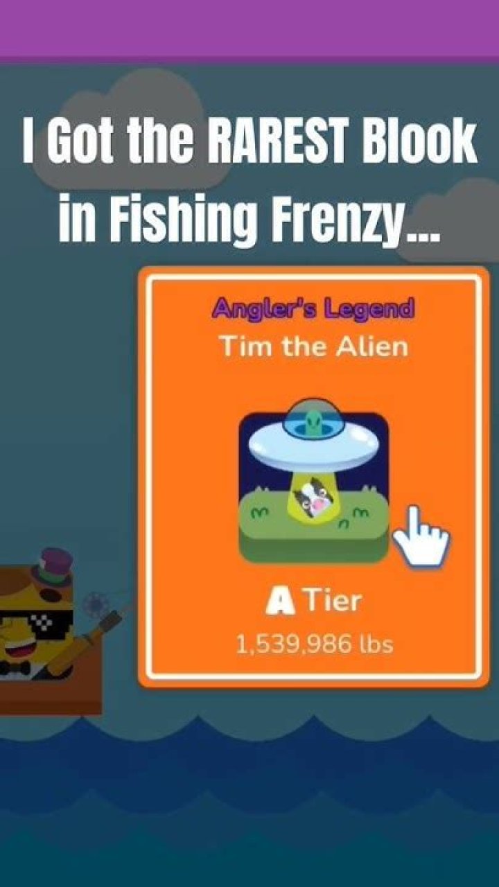 What is the rarest blook in fishing frenzy?