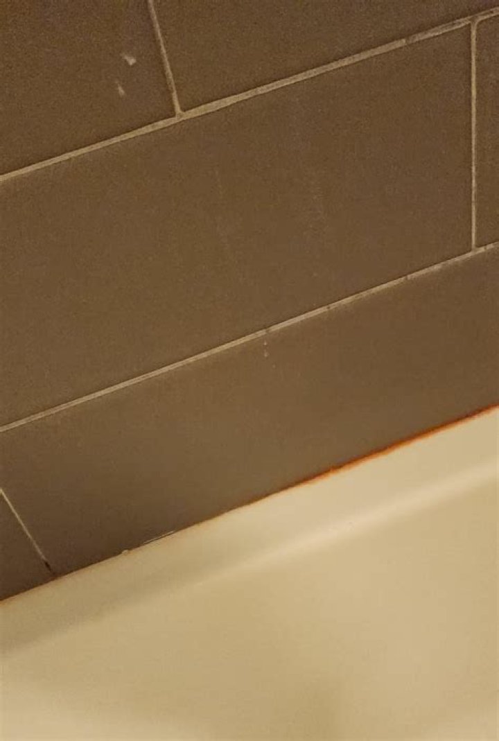 What is the red stuff in my bathtub?