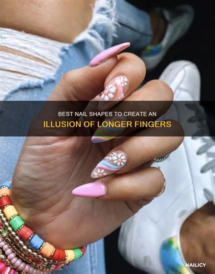 What nail shape makes your fingers look longer and thinner?
