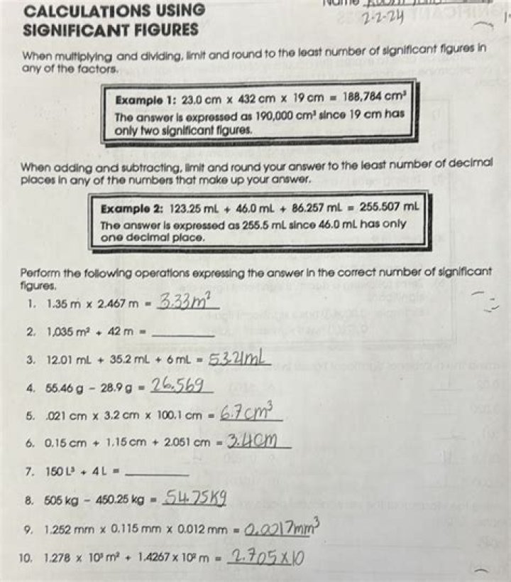 When multiplying and dividing limit and round to the least number of significant figures in any of the factors?