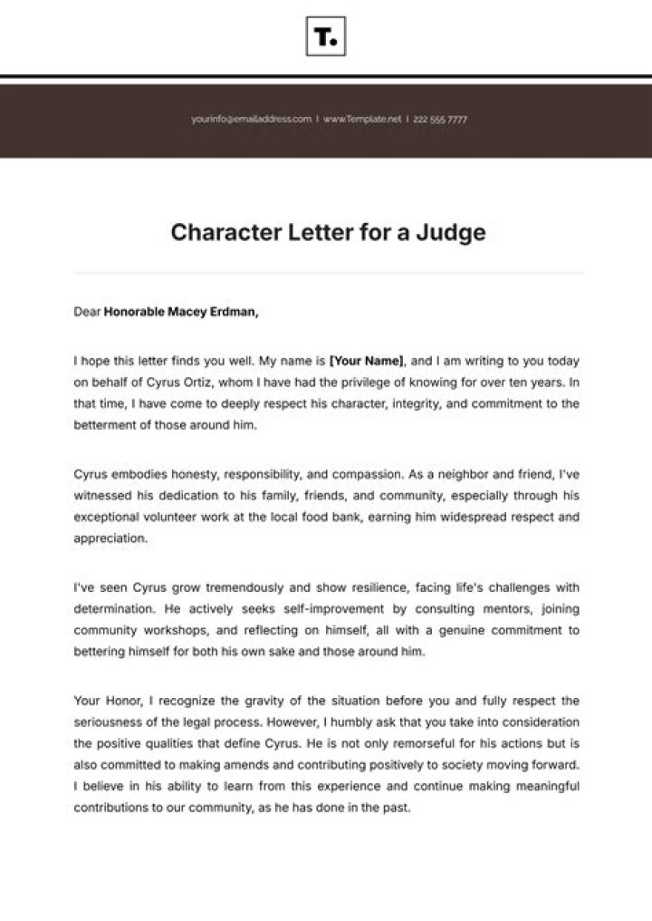 When writing a letter to a judge how do you start?