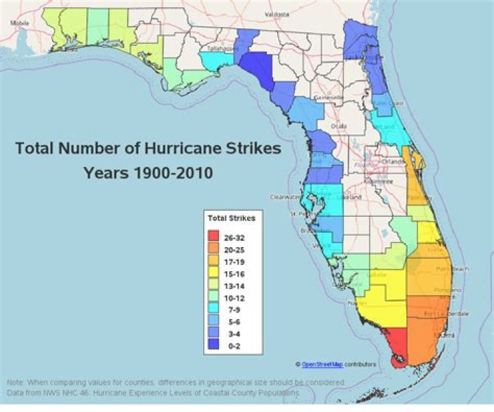 Which side of Florida gets more hurricanes?