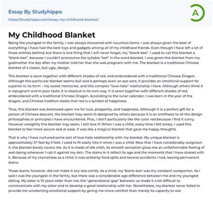 Why am I attached to my childhood blanket?