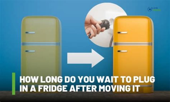 Why can't you plug in a fridge after moving it?