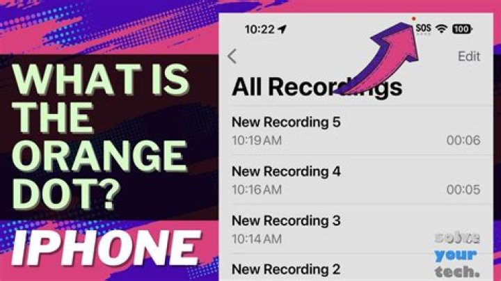 Why do I get an orange dot on my phone?