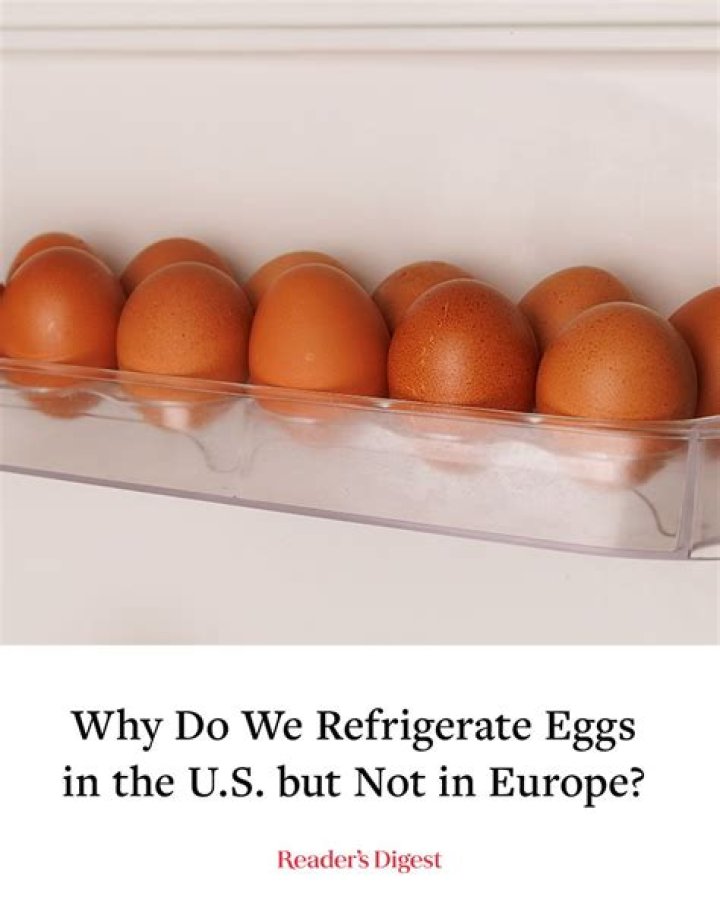 Why do other countries not refrigerate eggs?